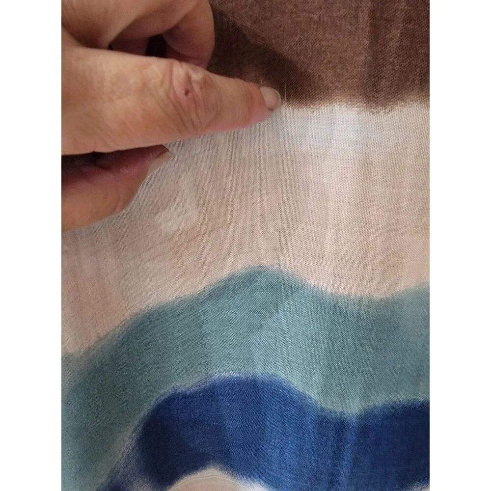 Striped Open Front Kimono Cardigan By Quagga Green Label In Lenzing Modal - Picture 4 of 6